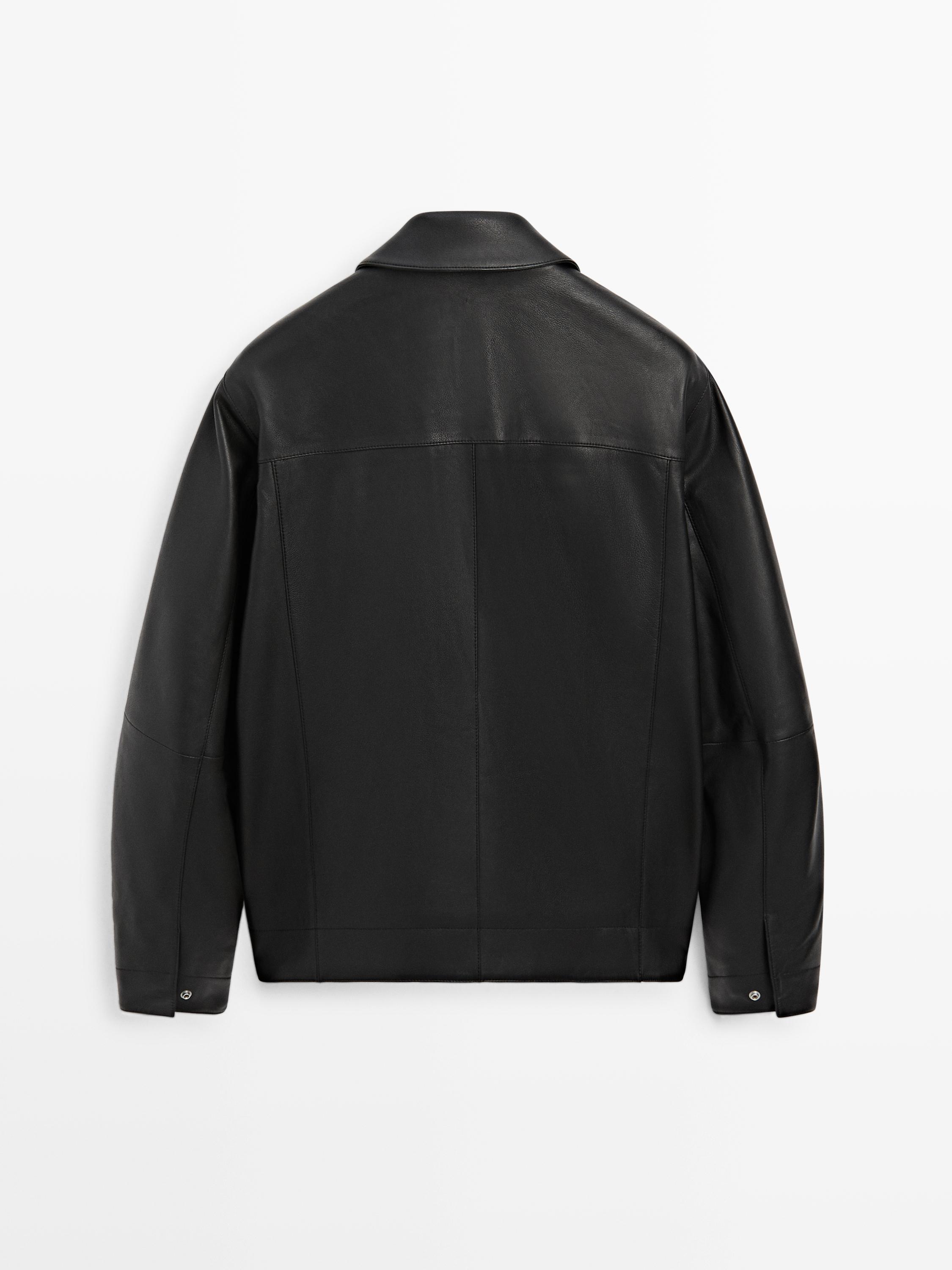 Nappa leather jacket with pockets